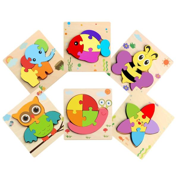 Jigsaw Toddler Educational Toys Wooden Puzzles for Learning Sensory Games 0-24