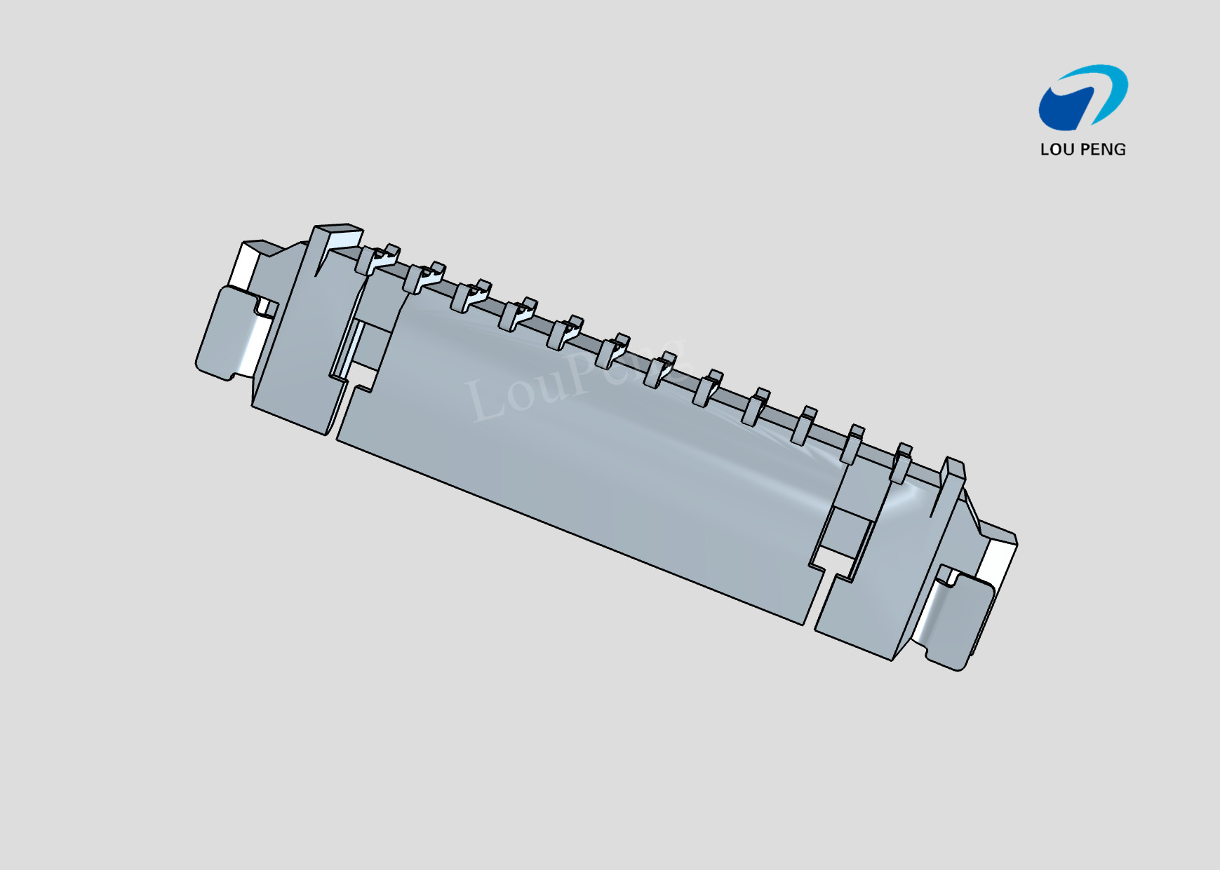 PCB Mount Header, Wire-to-Board, 12 Position, 1.25mm Pitch, Tin, Natural Housing Color, Shrouded / Solid, SMD