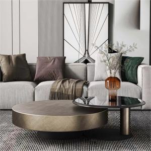 China Light Luxury Oval Metal Coffee Table Combination Custom Luxury Modern Coffee Tables factory