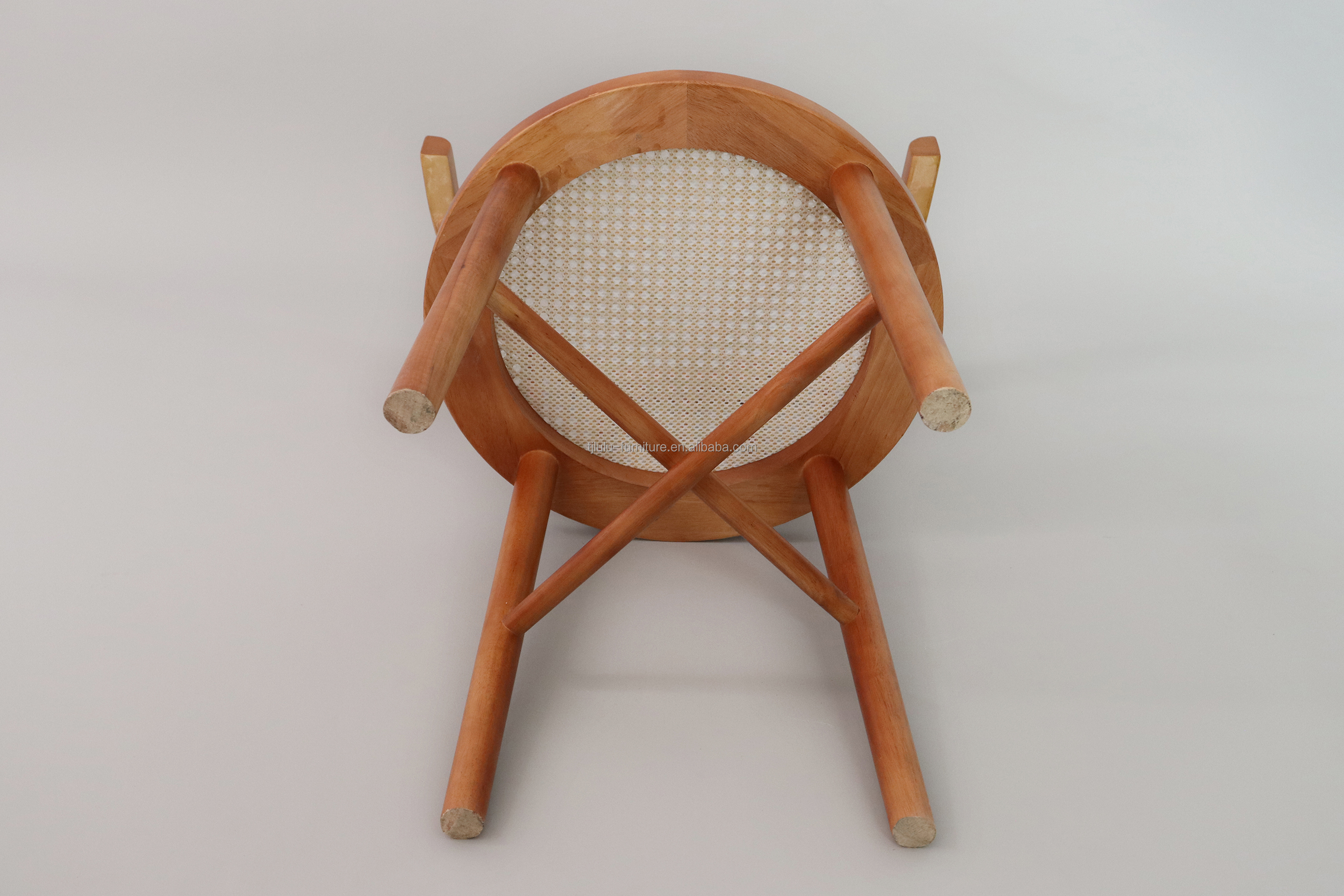 OEM Service Accepted Natural Solid Wood Dining Chair for Restaurant Modern Rattan