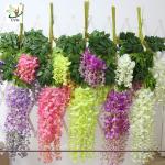 UVG 110cm faux floral arrangements long shoot wisteria silk flowers for wedding