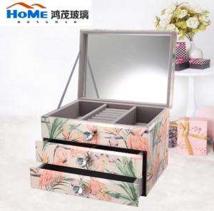 China Multifunction Vintage Mirrored Glass Jewellery Box Wear Resistance factory
