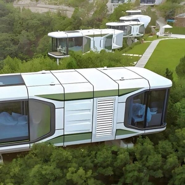 China Prefabricated Outdoor Space Capsule Steel Structure Container Capsule House factory