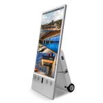 Ip65 Movable A Board Poster , 50Ah Battery Powered Lcd Portable Digital Signage