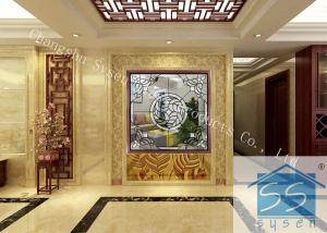 China Double Tempered Decorative Window Glass Panels , Black Patina Home Window Glass factory