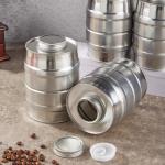 250g 500g Capacity Coffee Tin Cans Round With Valve Screw On Lid