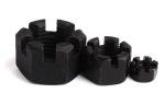 Black Zinc Plated Steel Locknuts for Use with Cotter Pins Castle Nuts Slotted