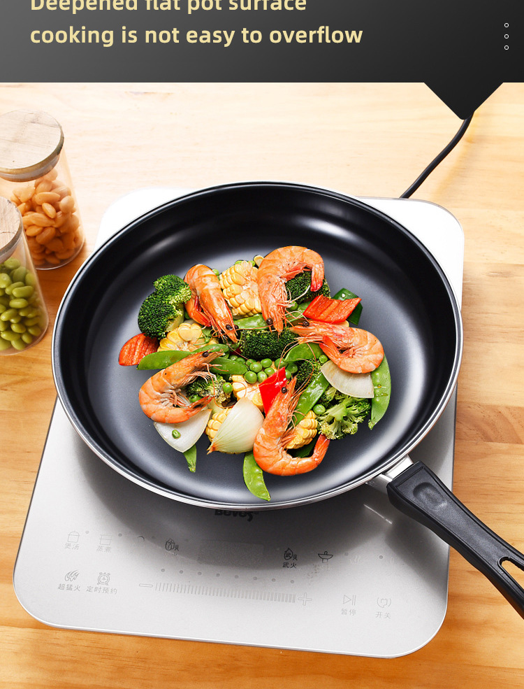 OEM/ODM Kitchen Cooking Pan Cookware Induction Bottom Carbon Steel Nonstick Fry Pan