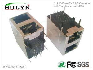 China RJ45 with transformer RJ45 JACK Stacked factory