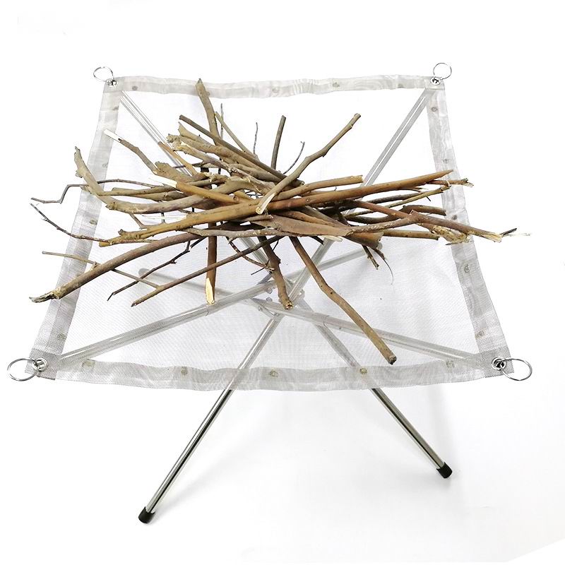 Bonfire Fire Stands Portable Stainless Steel Frame for Camping and Picnic Wood Burning