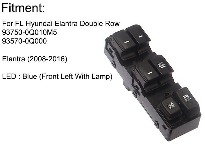 Auto Power window Double row switch for Hyundai celesta Front Left with light 2008-2016 OE 93750-0Q010 M5,93570-0Q000