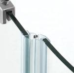 Clear Swing Vertical Magnetic Glass to Glass Shower Door Seal for Inline Pvc