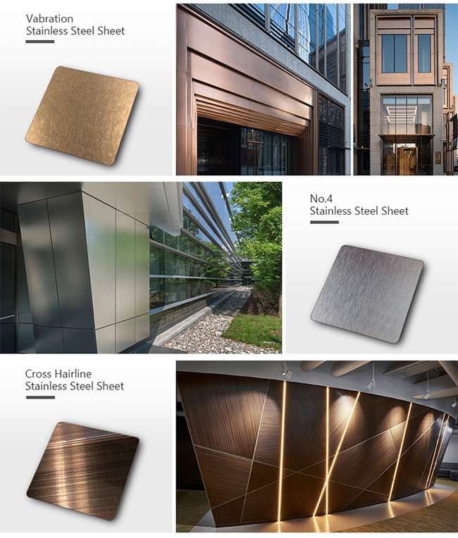 Mill Edge Brushed Stainless Steel Sheet 0.7 Mm Grand Metal For Hotel Restaurant