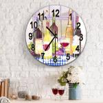 Wall UV Clock for Bedroom Glass Sublimation in European/America/South Africa
