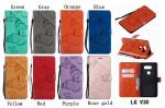 LG V30 Embossing 3D Butterfly Leather Bracket Stand Wallet Case with wristlet