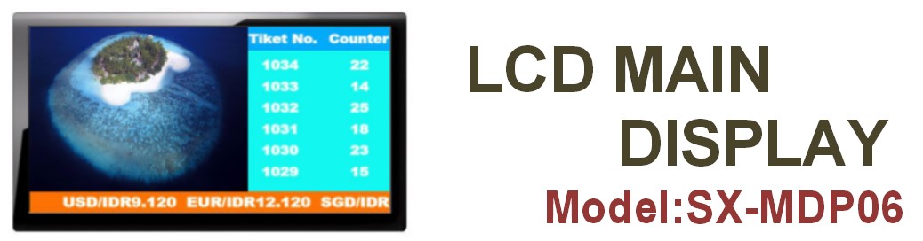 Queue Management System Token Number lcd main display 