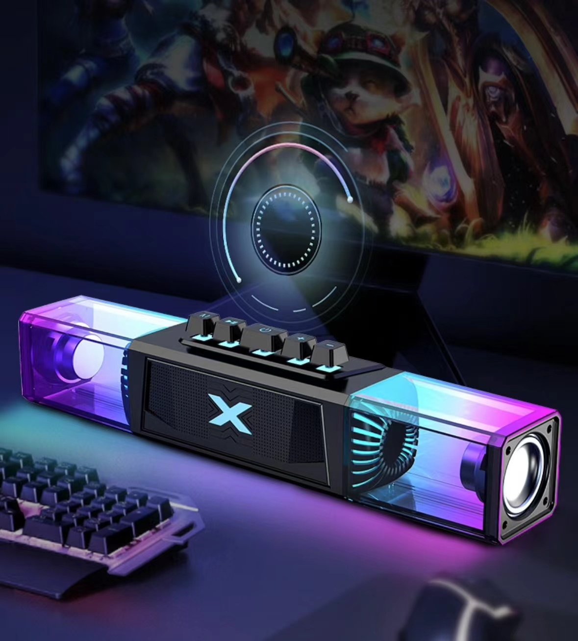 Wireless Gaming PC Speaker Computer Bass Desktop Bluetooth Mobile Phone S2 for Gaming