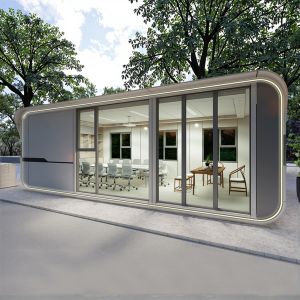 Customizable LED Prefabricated Capsule Office with Aluminum Alloy Floor