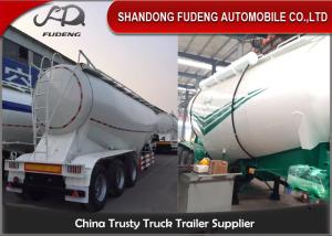 China 3 Axles Bulk cement tanker trailers 45Tons Silo cement carrier steel material factory