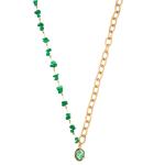 Multicolor Beaded 14K Gold-Plated Chain Link Gemstone/Pearl/Turquoise Pendant