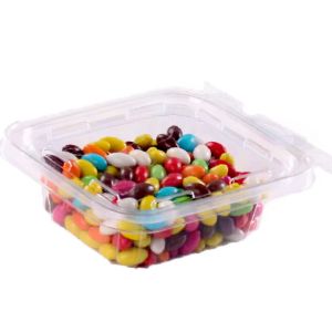 China Factory disposable cooked salad fruit box clear PET nut plastic box vacuum formed dried fruit clamshell box on sale