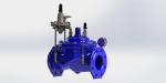 Pilot Controlled Flow Restrictor Valve Stainless Steel 304 Control Pipe