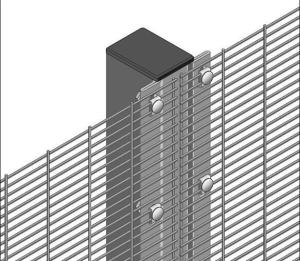 China Galvanized / Powder Coated Anti Climb Weled 358 Mesh Fence For Prison factory