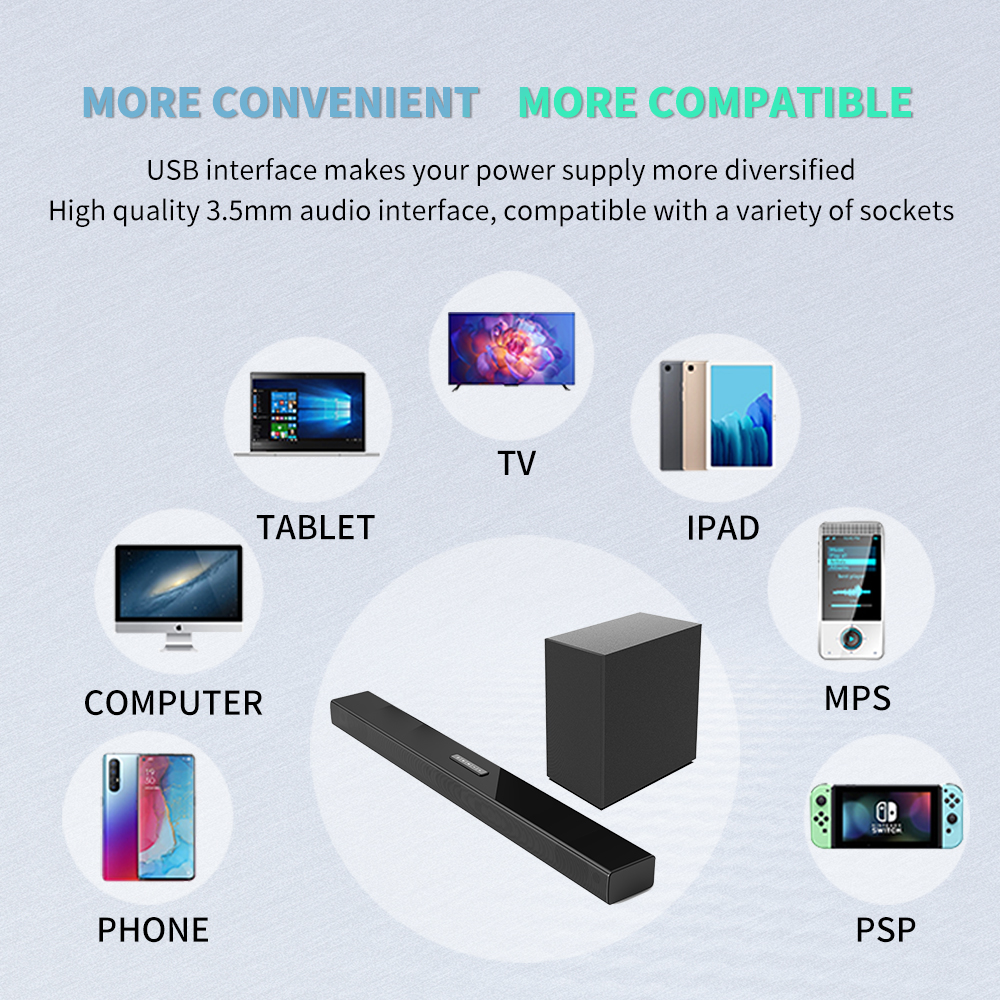 CM619 Multi Functional Wireless 3.1 Bt Speaker For Tv With Enhanced Audio Remote Control