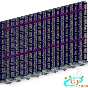 China Aluminum Ladder Led Screen Truss Outdoor With Adjustable Base factory