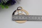 Custom Handbag Hardware 52MM Round Shape Hollow Logo Metal Tags Label With Light