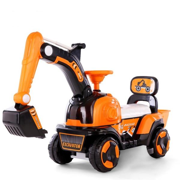 Children's Electric Excavator Ride On Car with Lights and Music Kids' Excavator