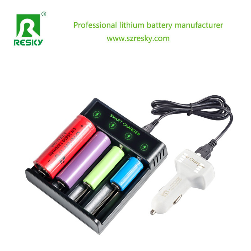 4 Slots 18650 Battery Charger Rechargeable 4.2V 2A For Li-ion Battery Ni-MH Ni-CD