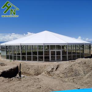 China Ridge Height 8.7m Aluminum Multi Sided Tent Hexagon Shape PVC Fabric Tent factory