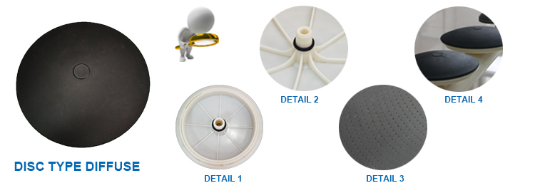 Fine Bubble 200mm Disc Diffuser Aerator For Fish Pond