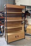 Customized Color Supermarket Display Racks Metal Heavy Duty 4 Post Shelves