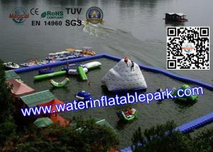 China Cool Inflatable Floating Water Park for Lake , Promotion Family Resort With Waterpark factory