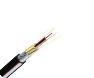 China Loose Tube Outdoor Fiber Optical Cable GYFTS Steel Tape Layer With Black Sheath factory