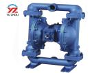 Teflon Double Diaphragm Pump Cast Iron Stainless Steel For Food QBY Series