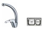 Brass Kitchen Sink Water Faucet / Mixer Taps With Ceramic Cartridge
