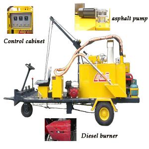 China 500L Capacity Asphalt Crack Repair Machine Hydraulic Mixing factory
