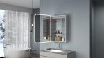 Wall Mounted Led Medicine Cabinet Anti Fog Lighted Vanity Mirror With Storage