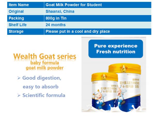 3 Years Olds Sterilized 800g Infant Goat Milk Powder
