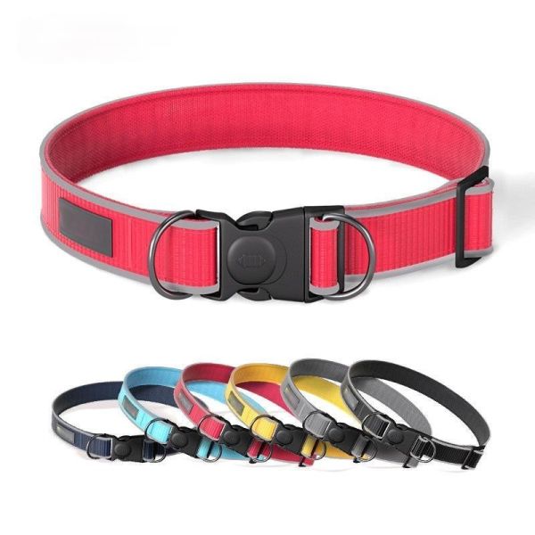 China Anti Lost Adjustable Reflective Dog Collars Custom Dog Collars factory
