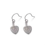 OEM Double Heart Stud Earrings 2.91g 6mm Cubic Zirconia Stud Earrings