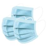 Blue Earloop Pleated 3 Ply Disposable Face Mask With Comfortable Earloop