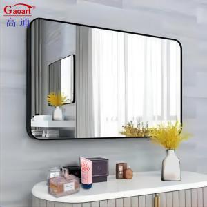 China Wall Mirror Customized Size Full Glass Gold Bevelled Large Standing Plain Hanging Square factory
