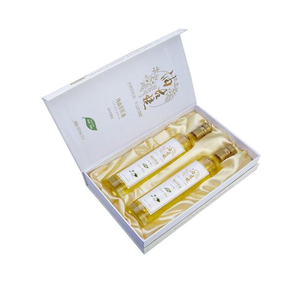 High Quality Customized Textured Paper Gold Logo Cardboard Palm Oil Packaging