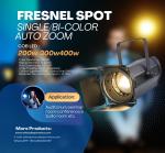 150W 200W LED Fresnel Warm White Cool White LED Spotlight Studio Light