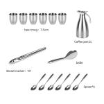 OEM/ODM Different Piece Cookware Set Custom Pots And Pans Wholesale 21pcs