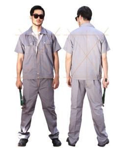 China Customized Unisex Cotton Work Clothes for Men and Women Two Pieces Industrial Uniform factory